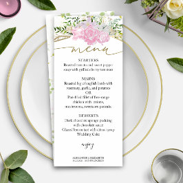 Frühlingsmenükarte Pastellfarben Wildblume