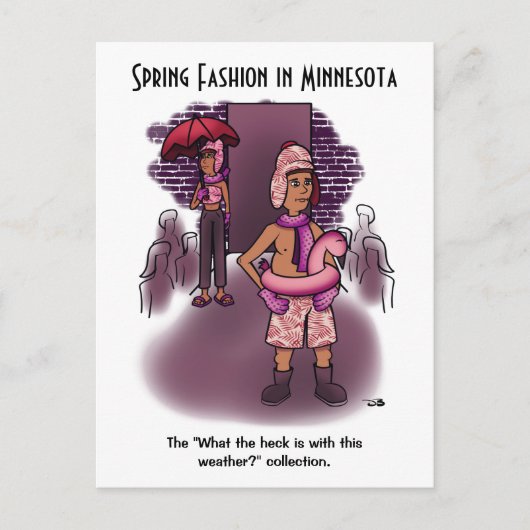 Frühlingsmode Postkarte (Vorderseite)