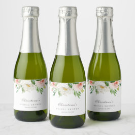 Frühlingsmomance Mini Sparkling Weinflaschen Label Schaumweinetikett