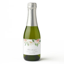 Frühlingsmomance Mini Sparkling Weinflaschen Label