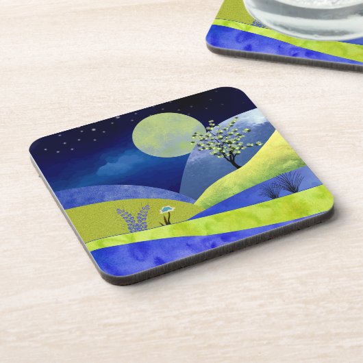 Frühlingsmond Getränkeuntersetzer (Linke Seite)