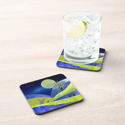 Frühlingsmond Getränkeuntersetzer (Rechte Seite)