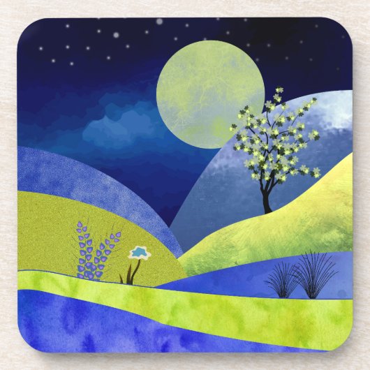 Frühlingsmond Getränkeuntersetzer (Vorderseite)