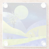 Frühlingsmond Glasuntersetzer (Rückseite)