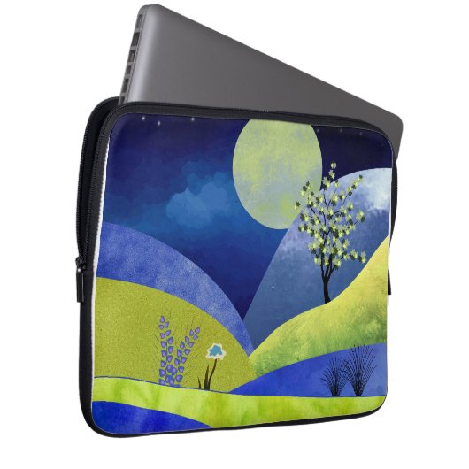 Frühlingsmond Laptopschutzhülle (Vorne Rechts)