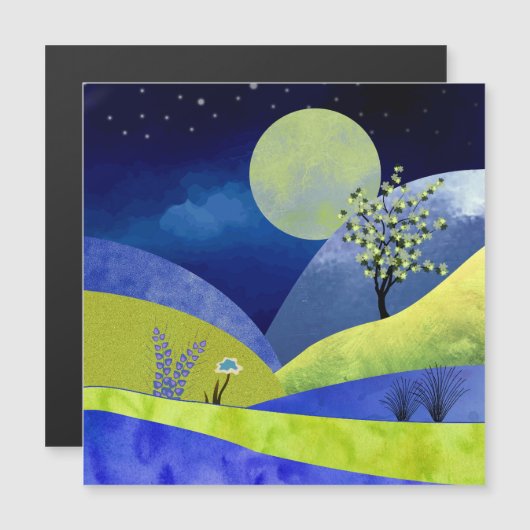 Frühlingsmond Magnetkarte (Vorne/Hinten)
