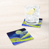 Frühlingsmond Rechteckiger Pappuntersetzer (Vor Ort)