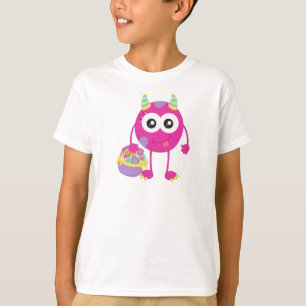 Frühlingsmonster, rosa Monster, Hörner, Blume T-Shirt