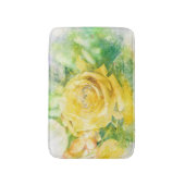 Frühlingsmorgens Gelbrosa im pastellfarbenen Wasse Badematte (Vorderseite Vertikal)