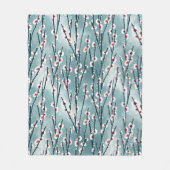 Frühlingsmuster Blossom Blumenmuster Fleecedecke (Vorderseite)