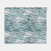 Frühlingsmuster Blossom Blumenmuster Fleecedecke (Vorderseite (Horizontal))