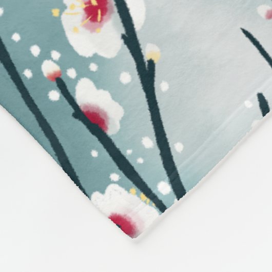 Frühlingsmuster Blossom Blumenmuster Fleecedecke (Ecke)