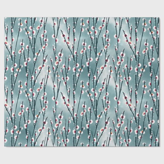 Frühlingsmuster Blossom Blumenmuster Geschenkpapier (Flach)