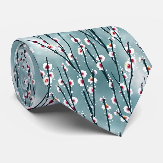 Frühlingsmuster Blossom Blumenmuster Krawatte (Gerollt)