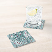 Frühlingsmuster Blossom Blumenmuster Rechteckiger Pappuntersetzer (Vor Ort)