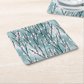 Frühlingsmuster Blossom Blumenmuster Rechteckiger Pappuntersetzer (angewinkelt)