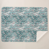 Frühlingsmuster Blossom Blumenmuster Sherpadecke (Vorderseite (Horizontal))