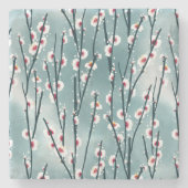 Frühlingsmuster Blossom Blumenmuster Steinuntersetzer (Vorderseite)