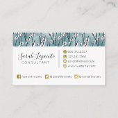 Frühlingsmuster Blossom Blumenmuster Visitenkarte (Rückseite)