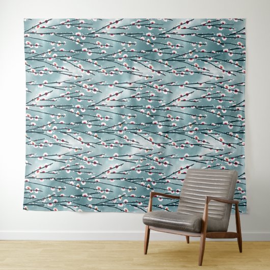 Frühlingsmuster Blossom Blumenmuster Wandteppich (Beispiel (Horizontal))