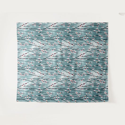 Frühlingsmuster Blossom Blumenmuster Wandteppich (Vorderseite (Horizontal))