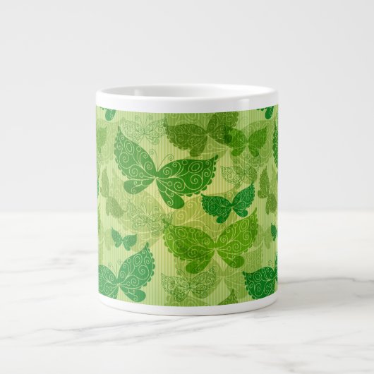 Frühlingsmuster Jumbo-Tasse (Vorderseite)