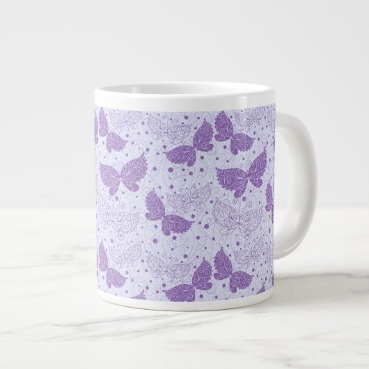Frühlingsmuster Jumbo-Tasse (Vorderseite Rechts)
