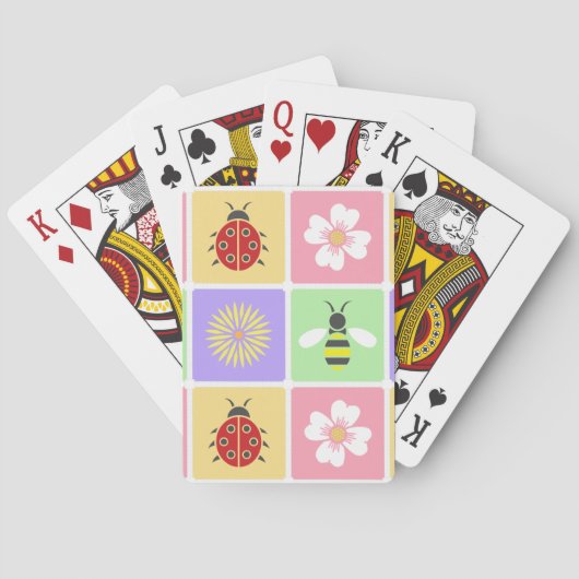 Frühlingsmuster Klassische Spielkarten (Rückseite)