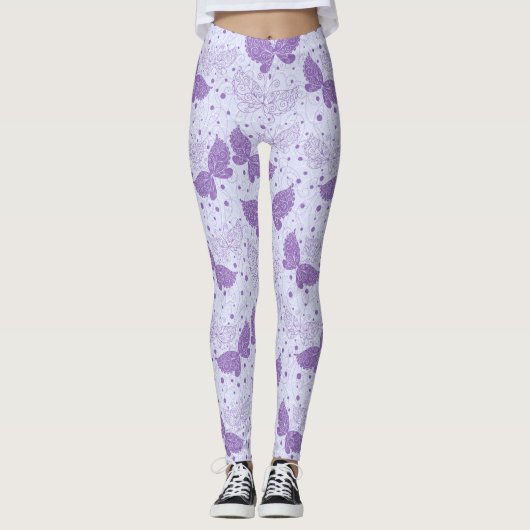 Frühlingsmuster Leggings (Vorderseite)
