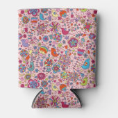 Frühlingsmuster mit bunten Blume Dosenkühler (Vorderseite)