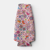 Frühlingsmuster mit bunten Blume Flaschenkühler (Vorderseite)