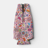 Frühlingsmuster mit bunten Blume Flaschenkühler (Rückseite)