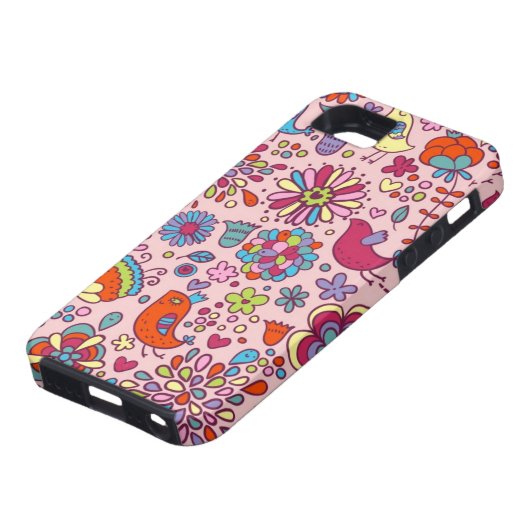Frühlingsmuster mit bunten Blumen Case-Mate iPhone Hülle (unten)
