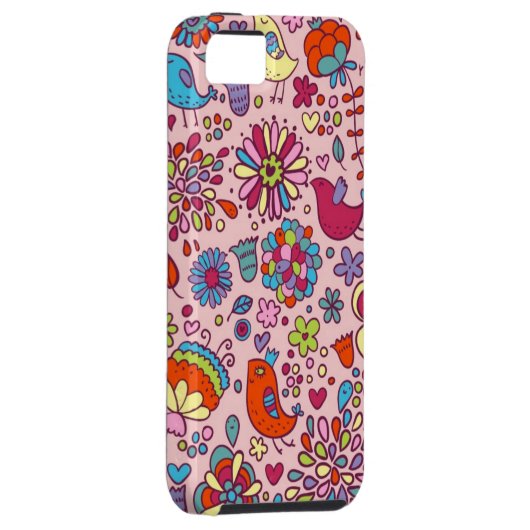 Frühlingsmuster mit bunten Blumen Case-Mate iPhone Hülle (Rückseite/rechts)