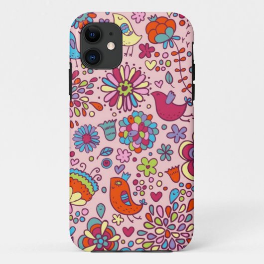 Frühlingsmuster mit bunten Blumen Case-Mate iPhone Hülle (Rückseite)