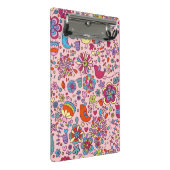 Frühlingsmuster mit bunten Blumen Mini Klemmbrett (Schrägansicht)