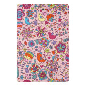 Frühlingsmuster mit bunten Blumen Mini Klemmbrett (Rückseite)