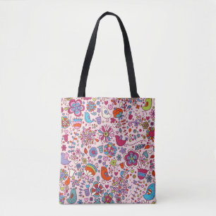 Frühlingsmuster mit bunten Blumen Tasche