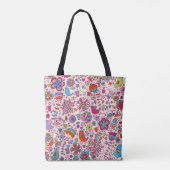 Frühlingsmuster mit bunten Blumen Tasche (Rückseite)