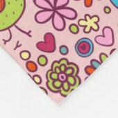 Frühlingsmuster mit farbenfrohen Blumen Fleecedecke (Ecke)