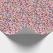 Frühlingsmuster mit farbenfrohen Blumen Geschenkpapier (Ecke)