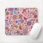 Frühlingsmuster mit farbenfrohen Blumen Mousepad (Mit Mouse)