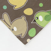 Frühlingsmuster mit Ostereiern, Vögel Fleecedecke (Ecke)