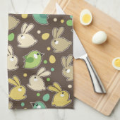 Frühlingsmuster mit Ostereiern, Vögel Handtuch (Viertel Falte)