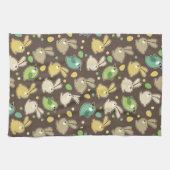 Frühlingsmuster mit Ostereiern, Vögel Handtuch (Horizontal)