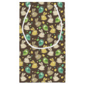 Frühlingsmuster mit Ostereiern, Vögel Kleine Geschenktüte (Rückseite)