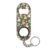 Frühlingsmuster mit Ostereiern, Vögel Mini Flaschenöffner (Rückseite)