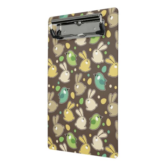 Frühlingsmuster mit Ostereiern, Vögel Mini Klemmbrett (Gewinkelt2)
