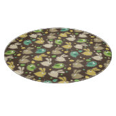 Frühlingsmuster mit Ostereiern, Vögel Schneidebrett (Ecke)