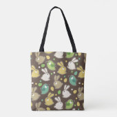 Frühlingsmuster mit Ostereiern, Vögel Tasche (Rückseite)